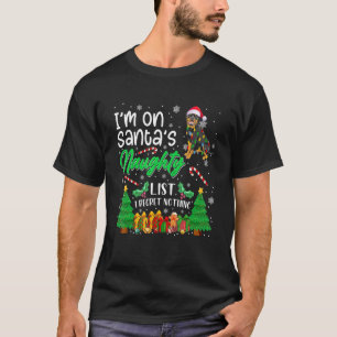 I'm On Santa's Naughty Cute Rottweiler Dog Xmas T-Shirt