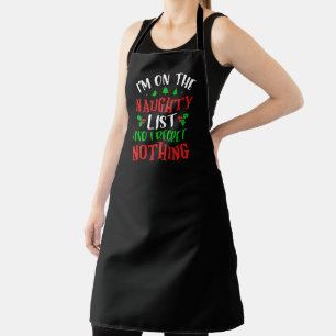 I'm on the Naughty List Apron