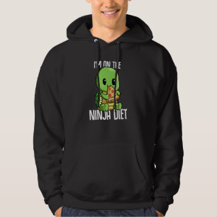 I'm On The Ninja Diet Turtle Eating Pizza Geek Hoodie