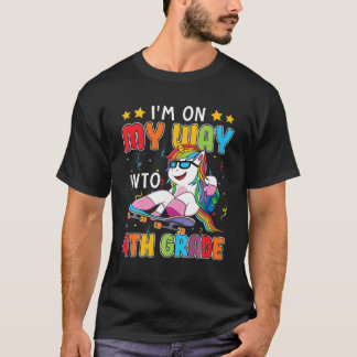 I'm On Way Into Fourth 4Th Grade Kids Skateboarder T-Shirt