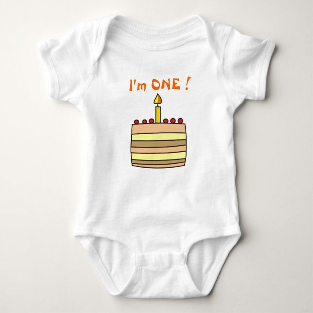I'm One! Baby's Bodysuit ,T- Shirt, T-Shirts (Front)