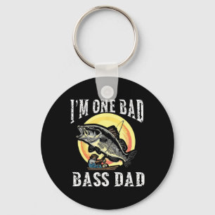I'm One Bad B Dad Largemouth B Key Ring