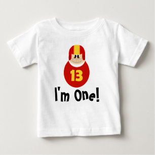 I'm One Birthday Football Player Baby Tee
