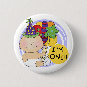 I'm ONE Birthday Tshirts and Gifts 6 Cm Round Badge