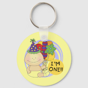 I'm ONE Birthday Tshirts and Gifts Key Ring