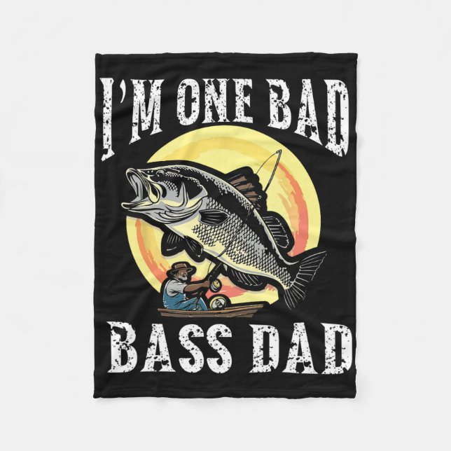 I'm One D B Dad Largemouth B  Fleece Blanket (Front)