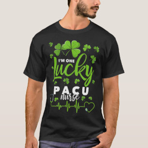 I'm One Lucky PACU Nurse Shamrock Stethoscope St P T-Shirt