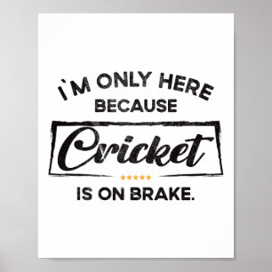 Im Only Here Because Cricket  Poster