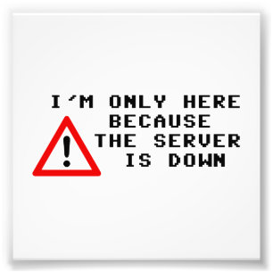 I'm Only Here Because the Server is Down Photo Print