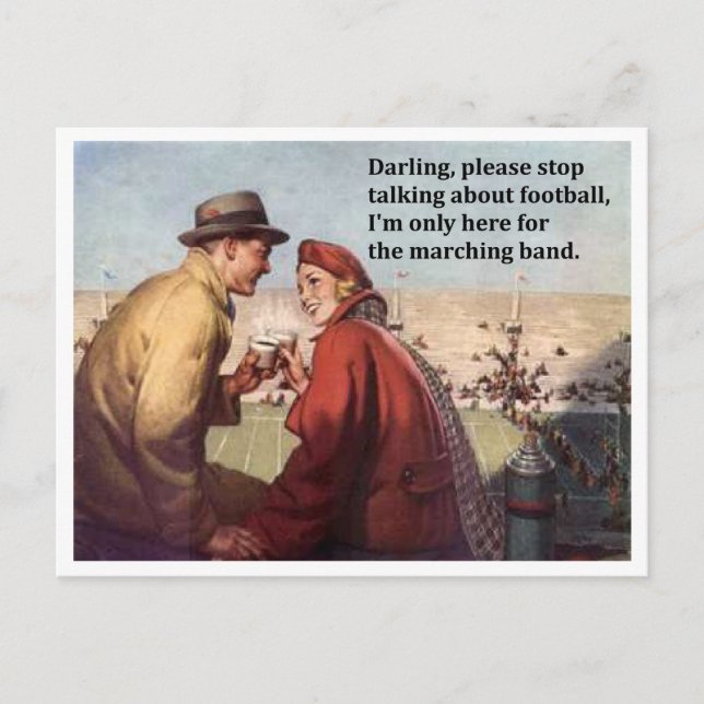 I'm Only Here For the Marching Band Football Game Postcard (Front)