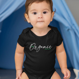 I'm Organic   Minimal Handwritten Ink Script Baby Bodysuit