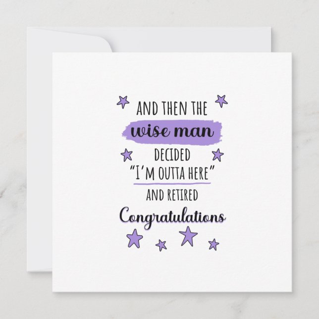 I'm Outta Here" Funny Retirement Holiday Card (Front)