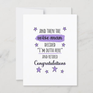 I'm Outta Here" Funny Retirement Postcard