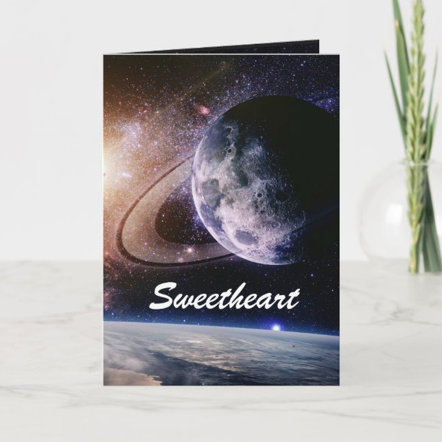 I'M OVER THE MOON VALENTINE card (Front)