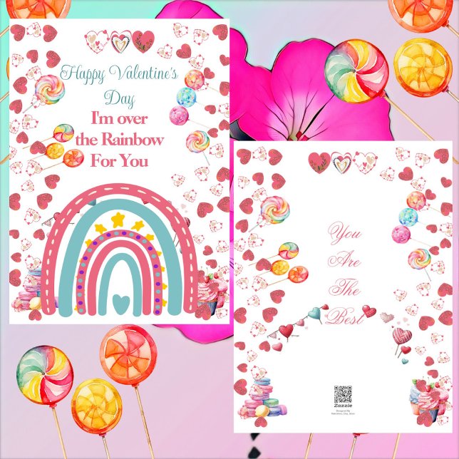 I'm Over The Rainbow Valentine Kids Classroom Cute Holiday Card (I'm Over The Rainbow Valentine Kids Classroom Cute Holiday Card)