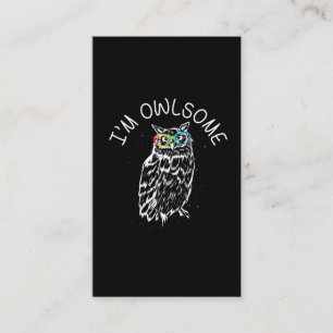 I'm Owlsome Sunglasses Awesome Owl Lover Gift Business Card