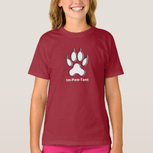 Im-Paw-Tant Girls' Basic T-Shirt