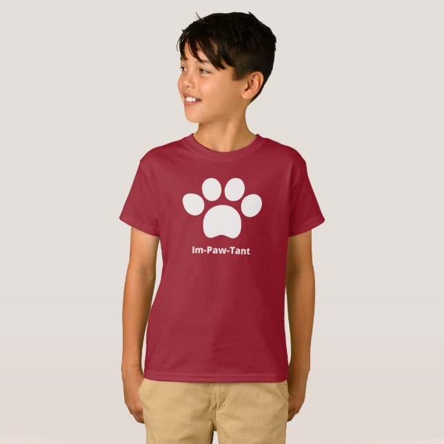 Im-Paw-Tant Kid's Basic  T-Shirt (Front Full)