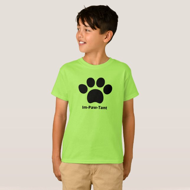 Im-Paw-Tant Kids' Basic T-shirt (Front Full)