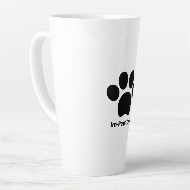 Im-Paw-Tant Latte Mug (Left Angle)