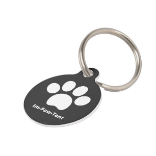 Im-Paw-Tant Round Pet Tag