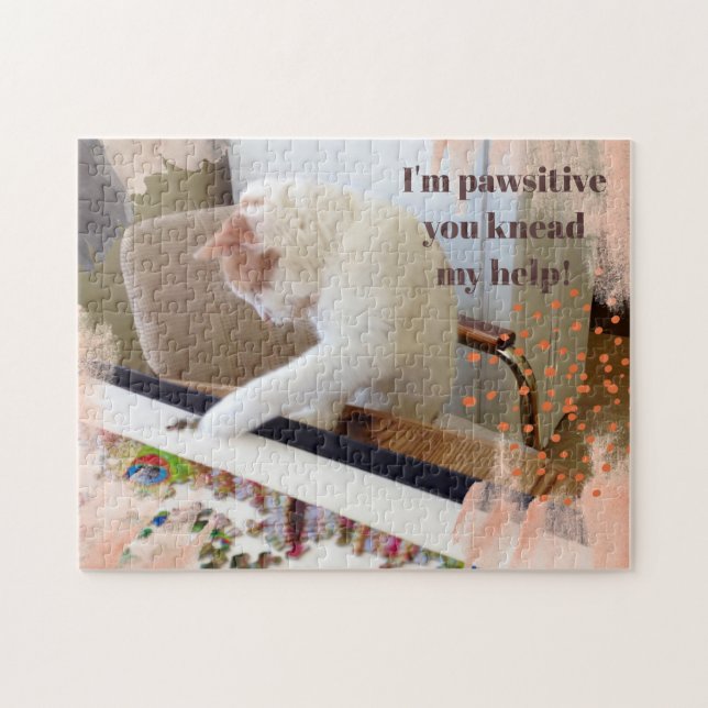 I'm pawsitive you knead my help cat jigsaw puzzle (Horizontal)
