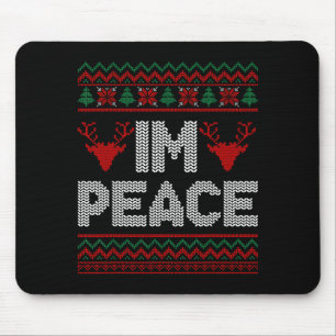I'm Peace Couple Matching Christmas Ugly Sweater Mouse Pad