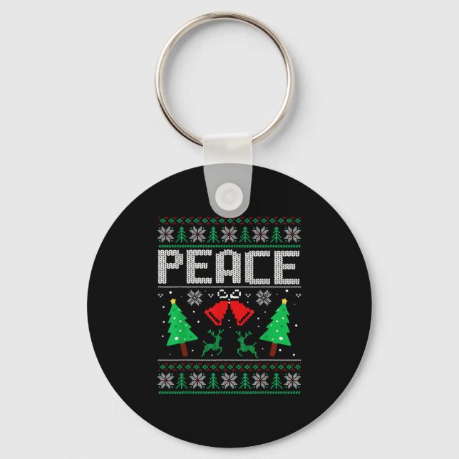 I'm Peace - I Come In Peace Couple Matching Ugly C Key Ring (Front)