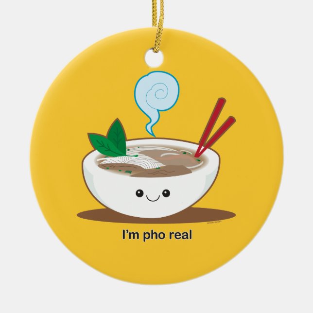 I'm Pho Real Ceramic Tree Decoration (Front)