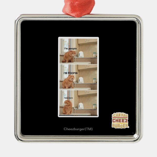 I'm poopin! metal tree decoration (Front)