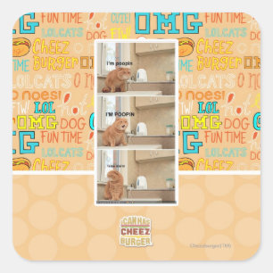 I'm poopin! square sticker