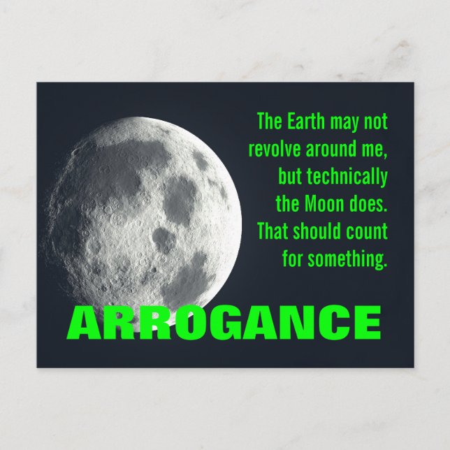 I'm practically the centre of the universe postcard (Front)