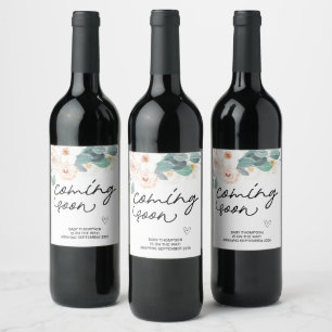 I'm Pregnant New Baby Pregnancy Announcement Mom W Wine Label