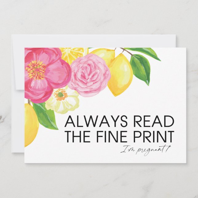 I'm Pregnant Pregnancy Reveal We're Having a Baby Card (Front)