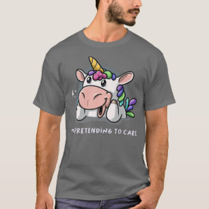 I'm Pretending To Care Introvert Music Fan Nerd Un T-Shirt