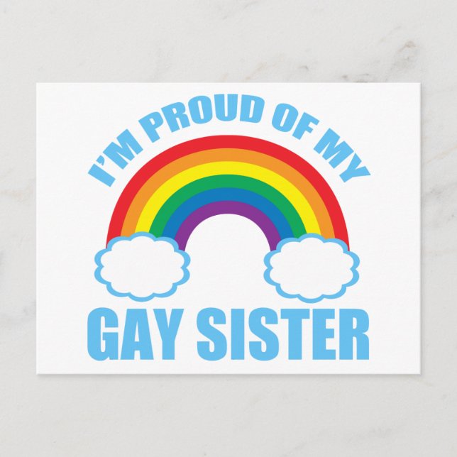 I'm Proud of My Gay Sister Postcard (Front)