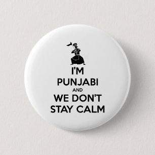 Im Punjabi And We Dont Keep Calm Baby 6 Cm Round Badge