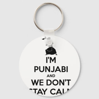 I'm Punjabi and We Don't Keep Calm Key Ring