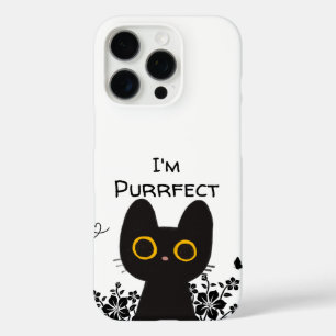 I'm Purrfect Cute Black Cat iPhone 16 Pro Case