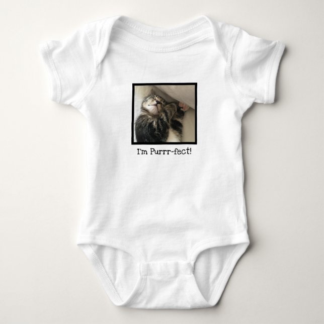 I'm Purrr-fect! Kitten Baby Bodysuit (Front)