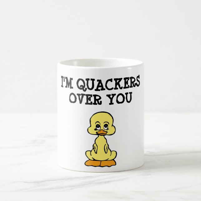 "I'M QUACKERS OVER YOU" DUCK COFFEE MUG (Center)