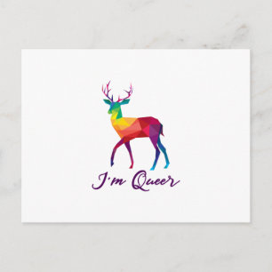 I'm Queer Funny LGBT Rainbow Gay Pride Gift Postcard