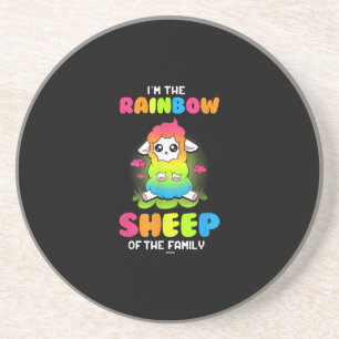 Im rainbow sheep of family Cute Sheep Design Coaster