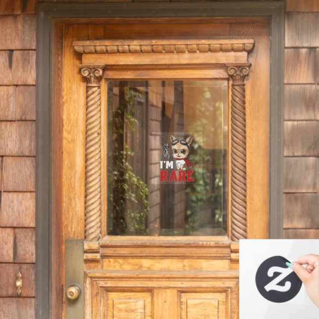 I'm Rare JJ Window Sticker White Lettering (Home Door)