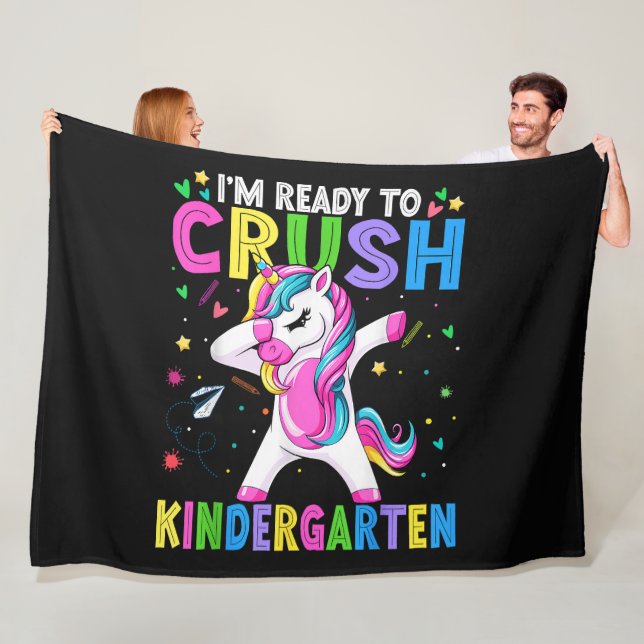 I'm Ready For Kindergarten Back To School Fleece Blanket (In Situ)