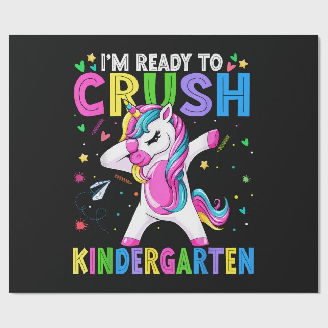 I'm Ready For Kindergarten Back To School Wrapping Paper (Flat)