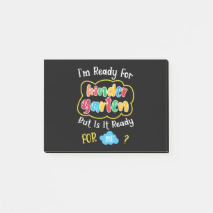 i'm ready for kindergaten post-it notes