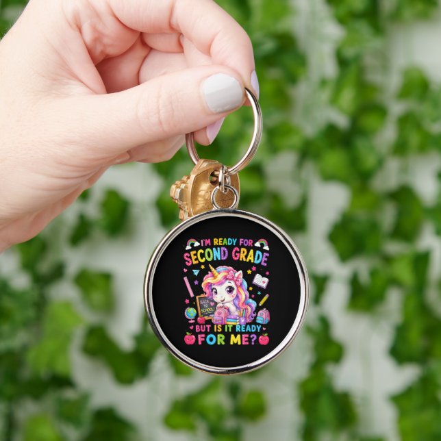 Im Ready for Second Grade Unicorn First Day Key Ring (Hand)