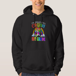I'm Ready To Crush 1st Grade Dabbing Unicorn Back Hoodie