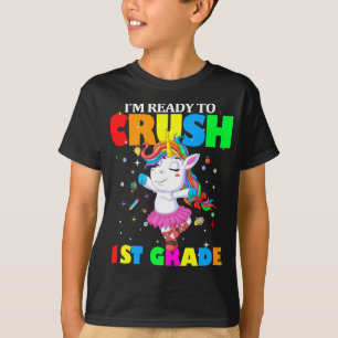 im ready to crush 1st grade dabbing unicorn T-Shirt
